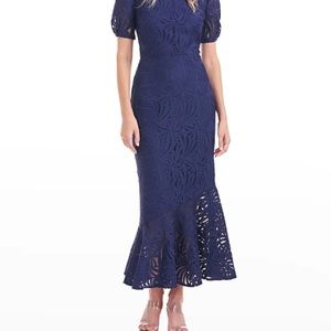 Brand new- Kay unger - zoey lace t length dress- deep navy.